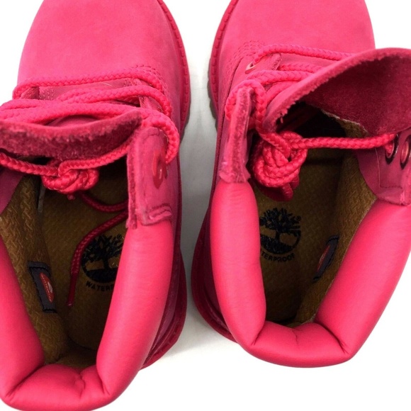Timberland Toddler Girls Boots Pink Sz 10 NWB - Picture 5 of 8